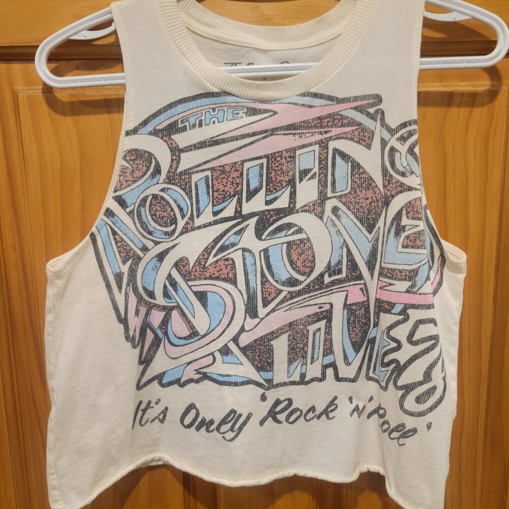 Rolling stones cropped muscle tank